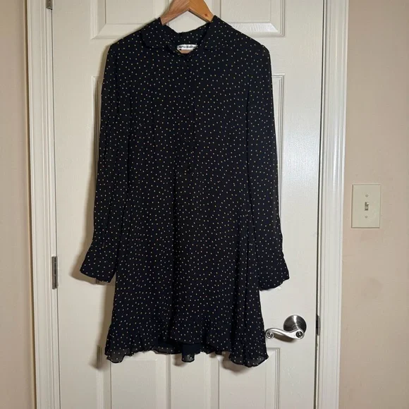 REFORMATION  Lady Monti Mini Black Dress Size 10 - Picture 6 of 16